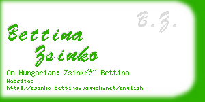 bettina zsinko business card